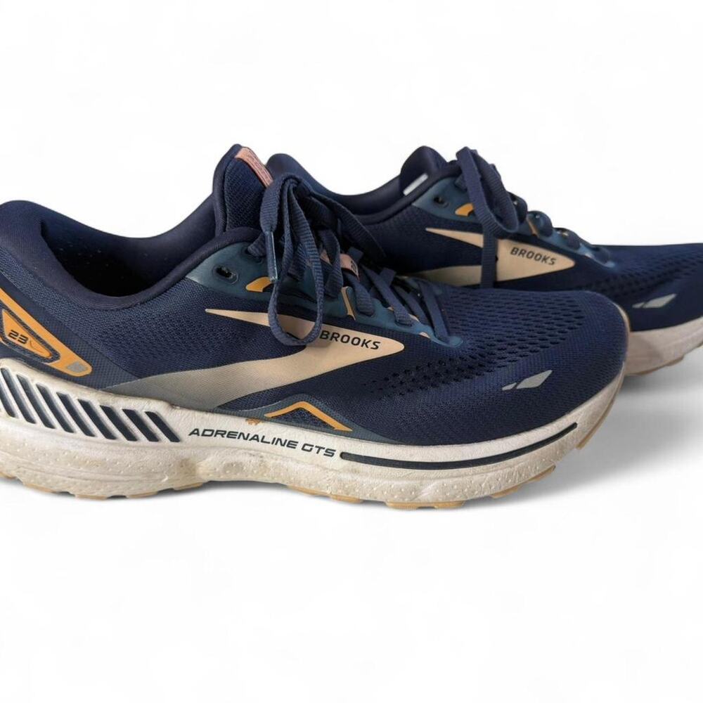 Brooks Adrenaline‎ GTS 23 Running Shoes Sz 10 Navy Blue Stability Sneaker